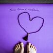 profesionální jógová podložka z přírodní gumy ALL YOGA MAT fialová motivace